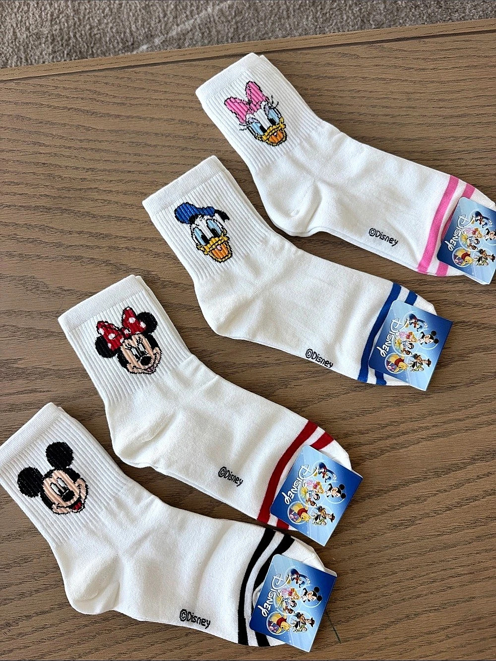 Disney Characters Women's Socks Character Socks White NWT
